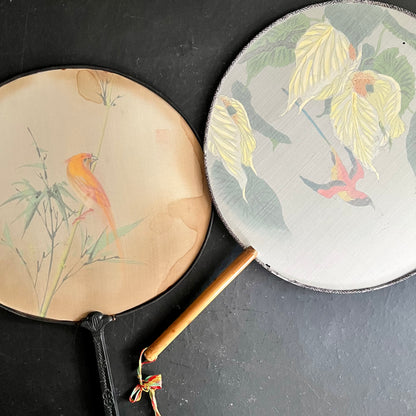 Vintage Japanese Hand Fans, Set of 3