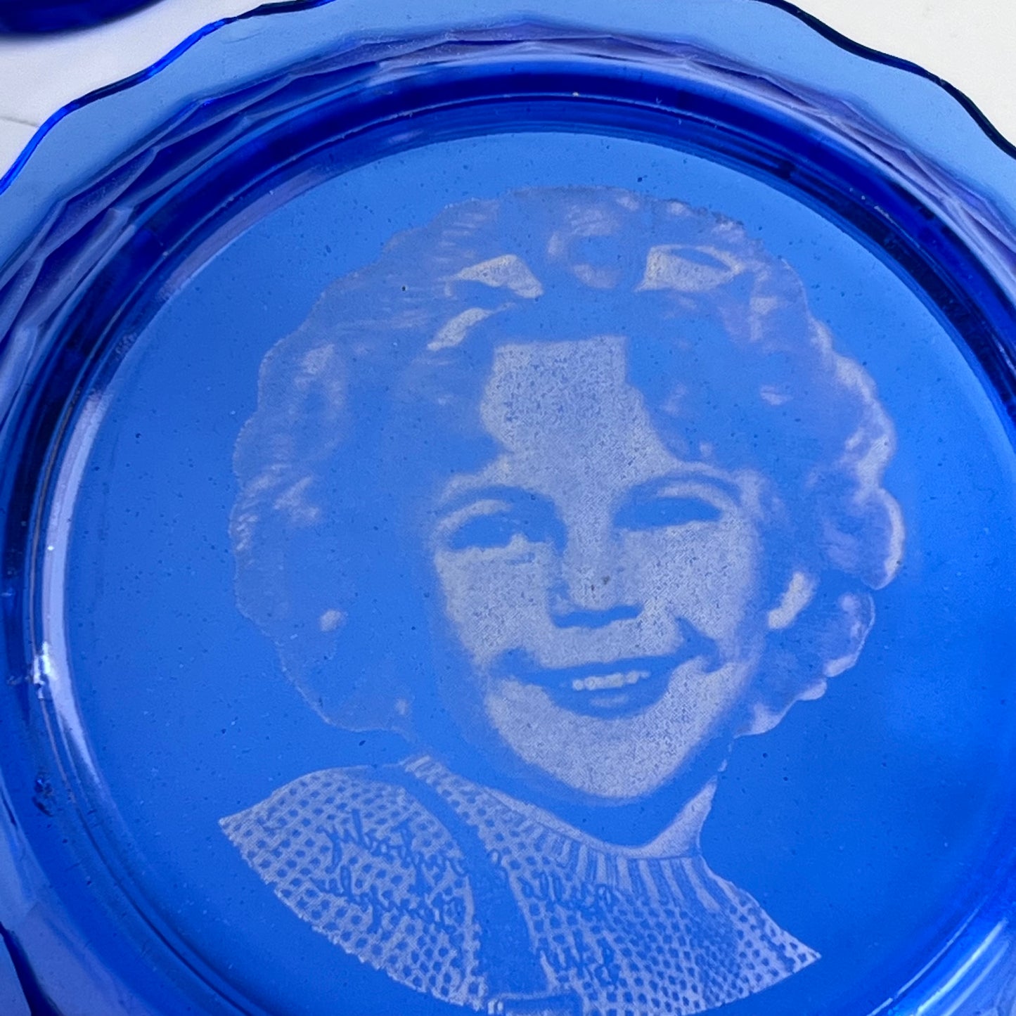 Hazel Atlas Cobalt Blue Shirley Temple Breakfast Set, c.1930s