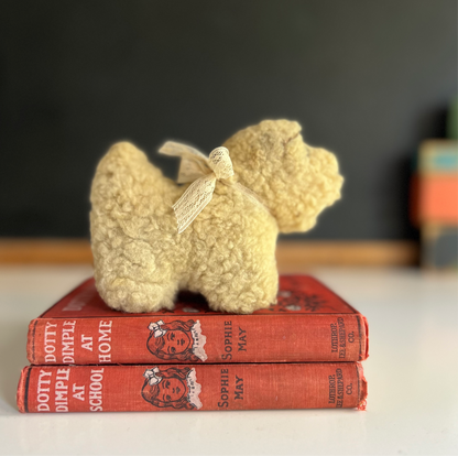 Early Straw Stuffed Plush Dog and Fuzzy Pup