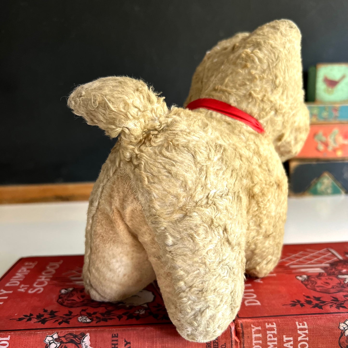 Early Straw Stuffed Plush Dog and Fuzzy Pup