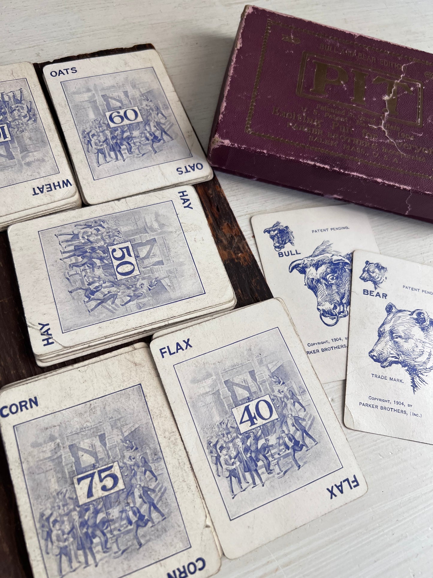 Vintage PIT Card Game, Bull and Bear Edition, c.1915