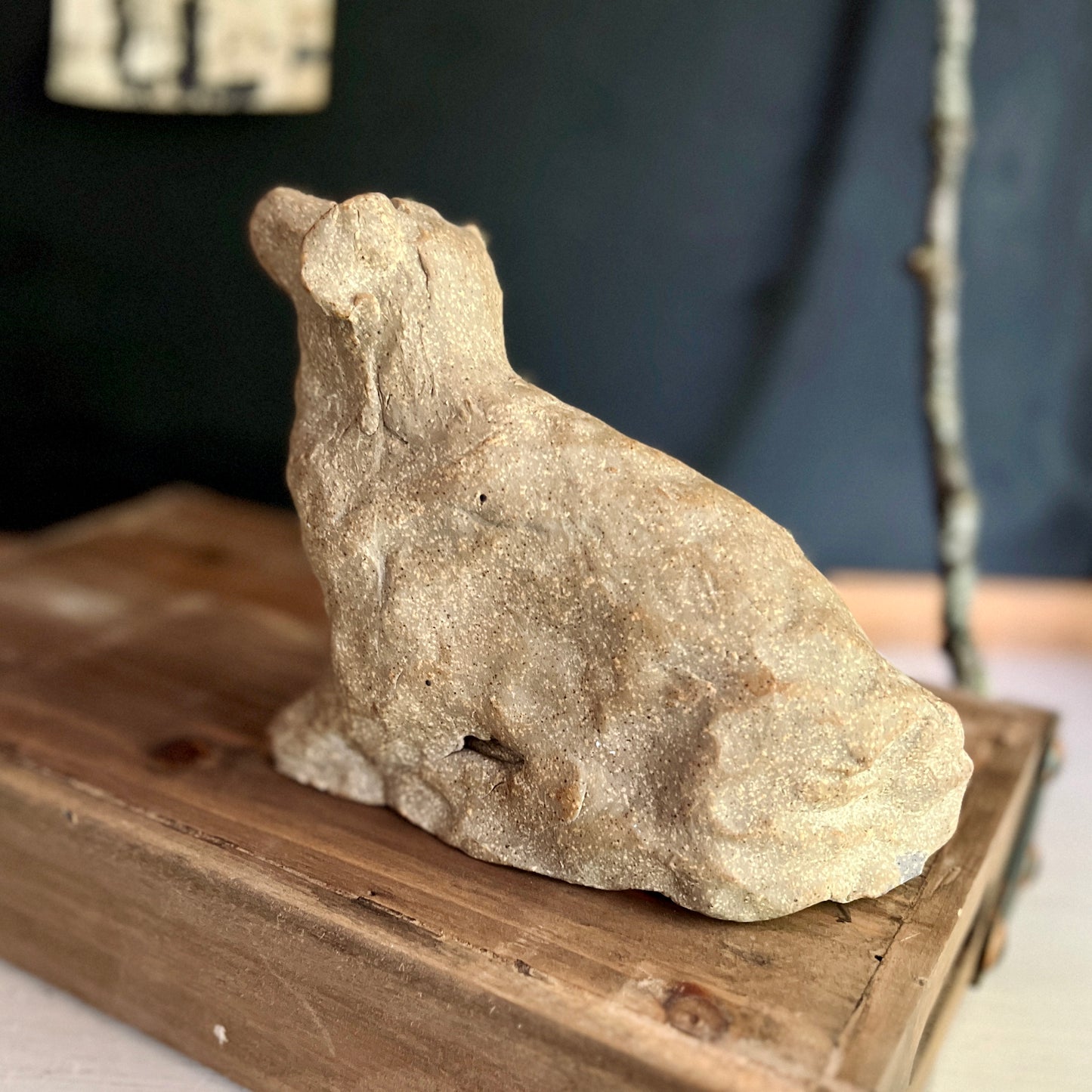 Vintage Hand Crafted Pottery Dog