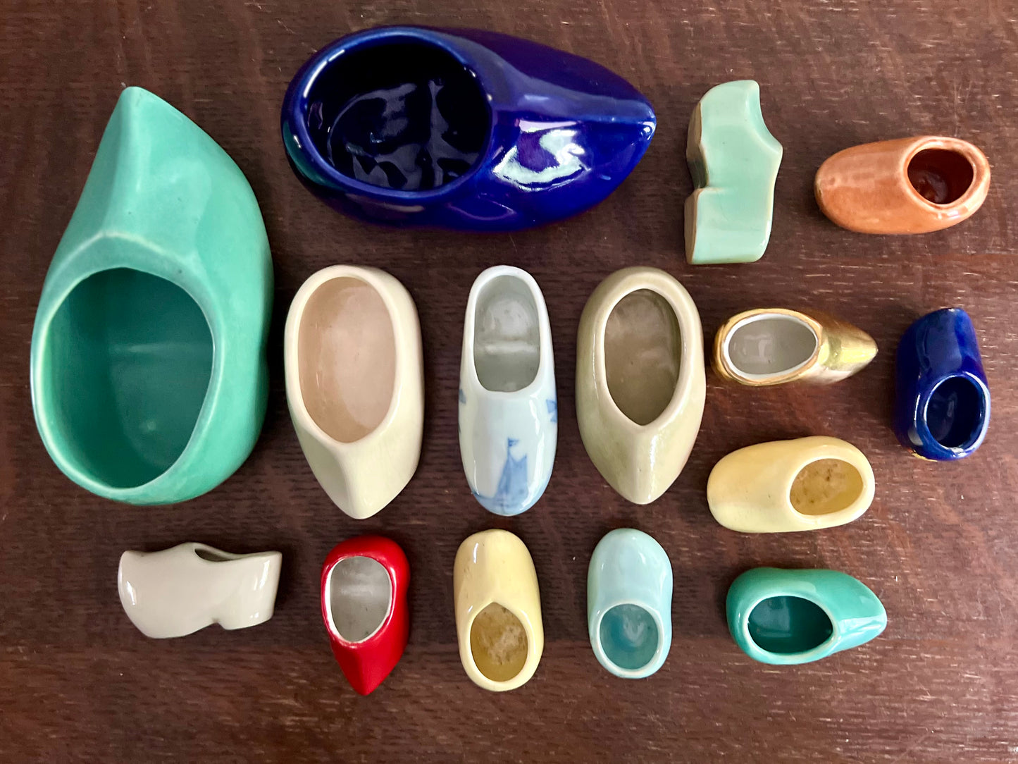 Vintage Ceramic Dutch Clog Shoes