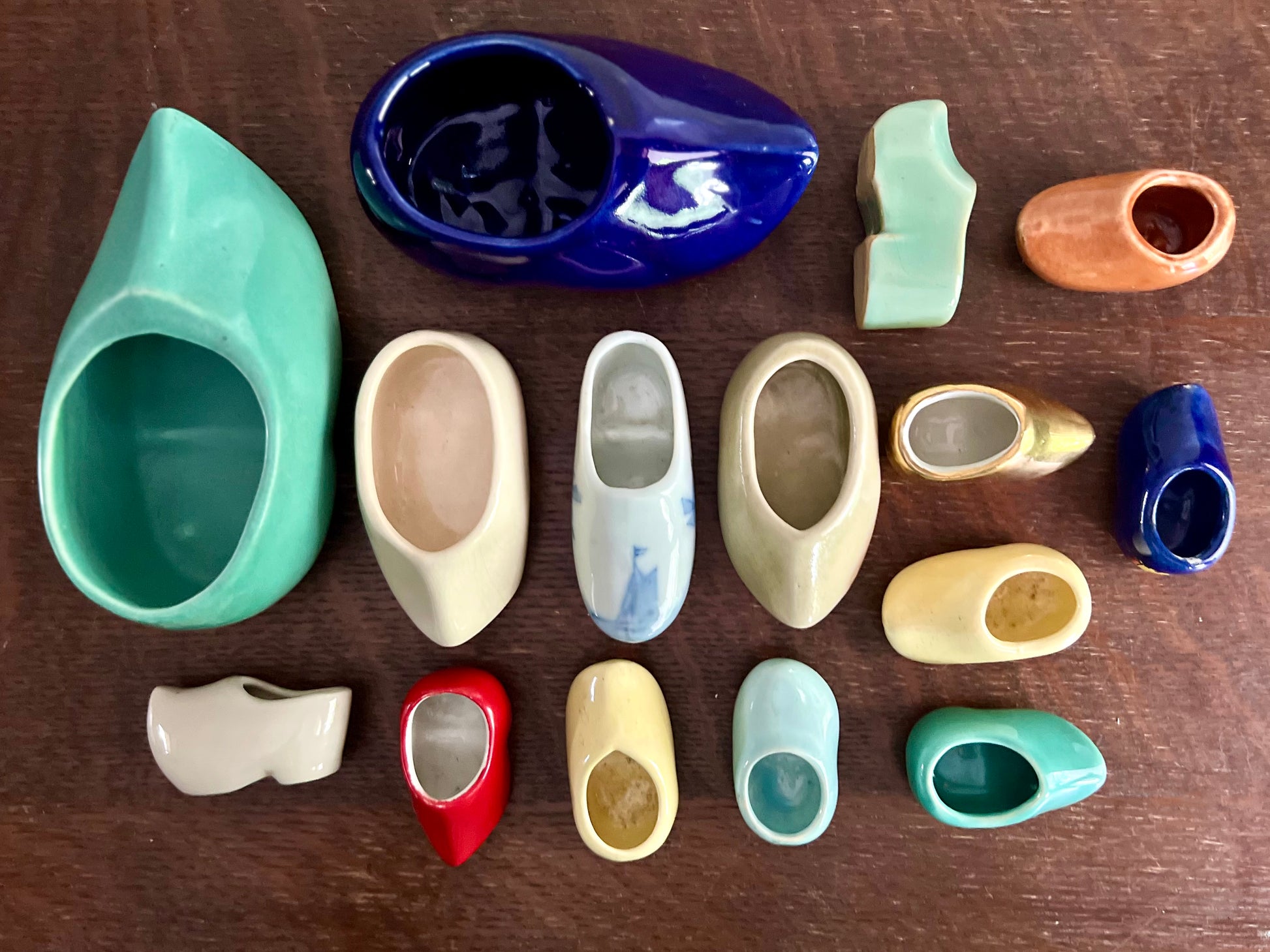 Vintage Ceramic Dutch Clog Shoes