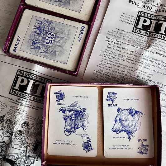 Vintage PIT Card Game, Bull and Bear Edition, c.1915