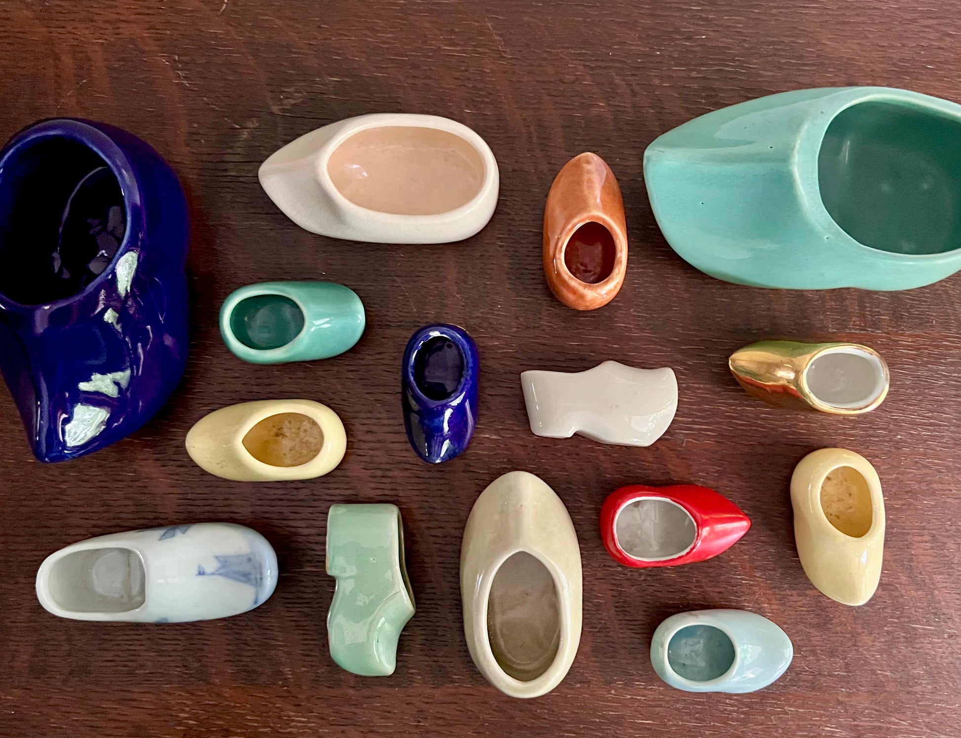Vintage Ceramic Dutch Clog Shoes
