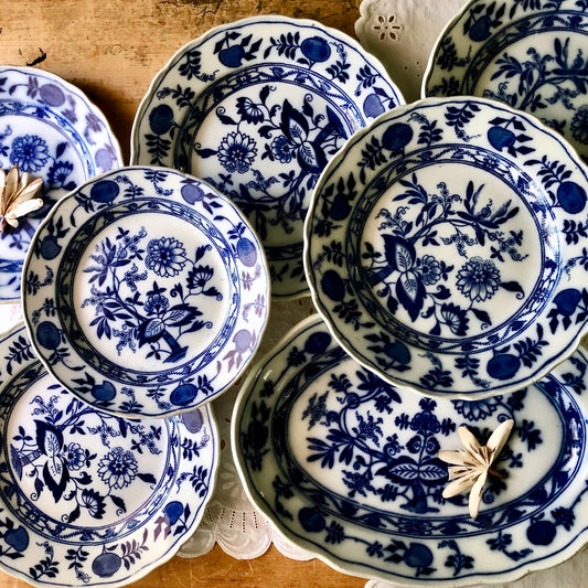 English Meissen Blue Onion China (1900s)