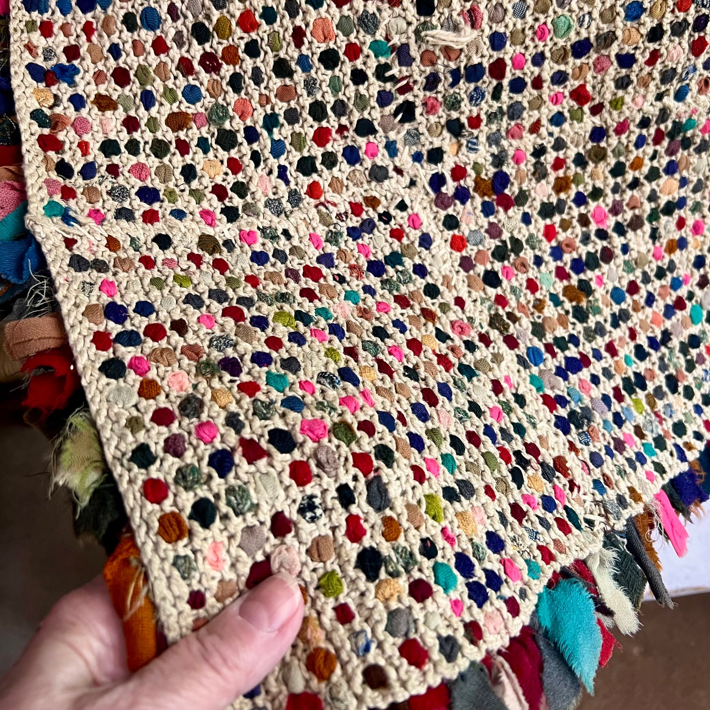 Antique Shaker Confetti Rug, c.1900
