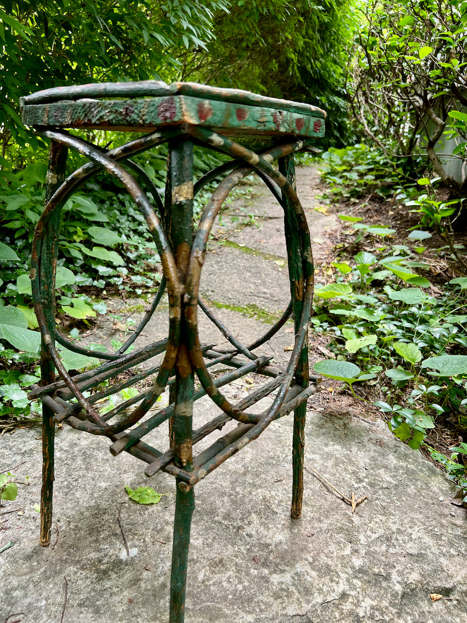 Painted Adirondack Twig Side Table (c.1900s)