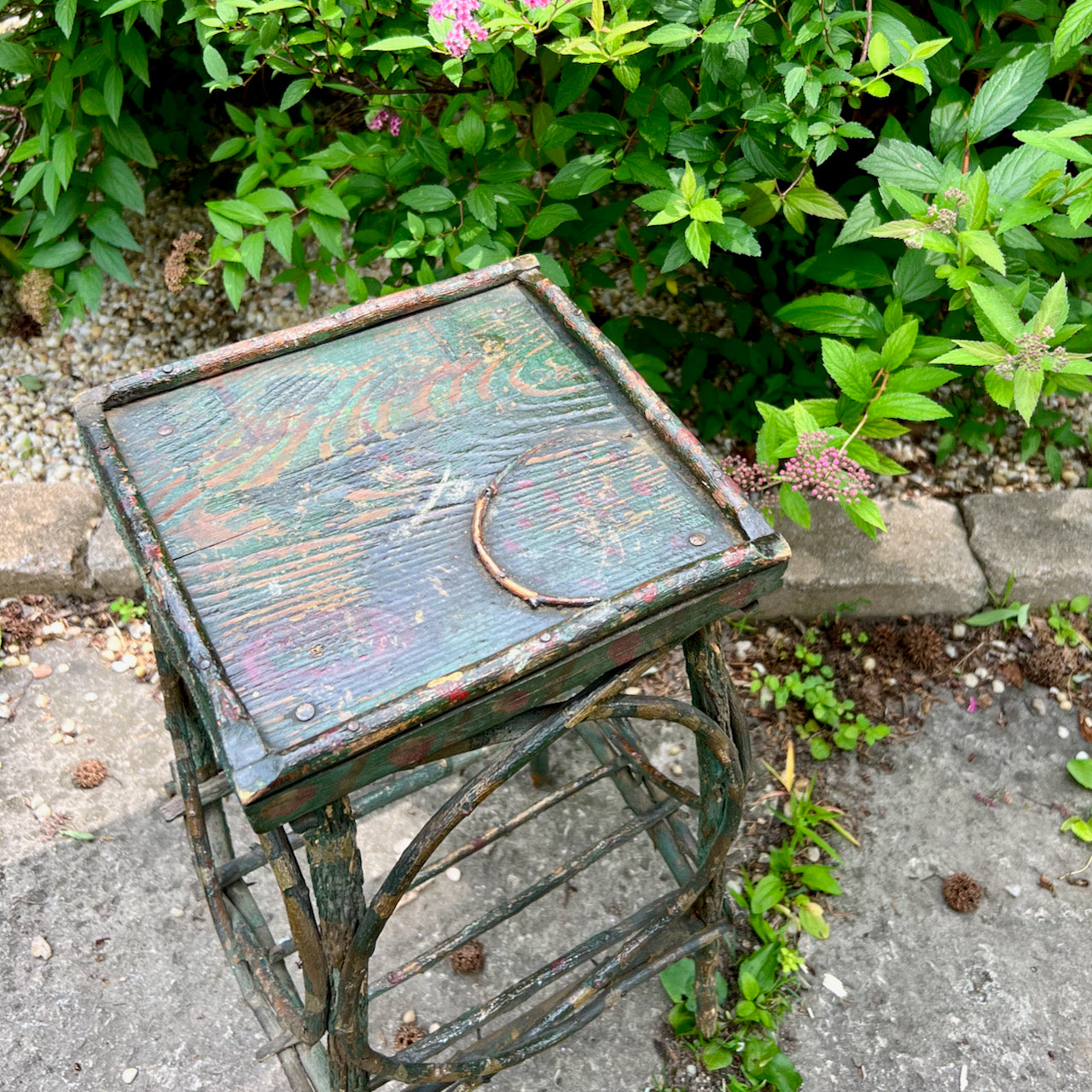 Painted Adirondack Twig Side Table (c.1900s)