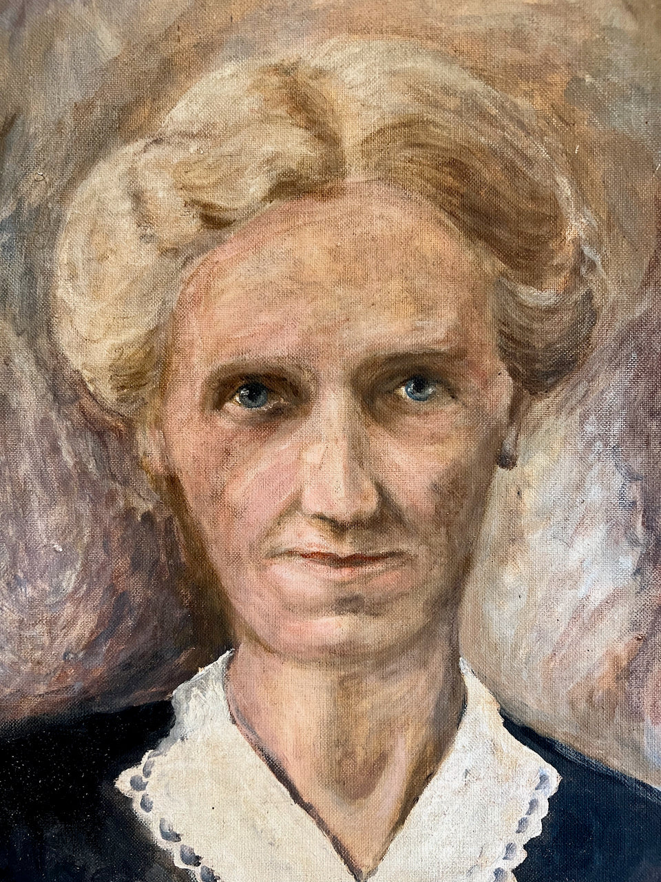 Vintage Portrait Painting of Older Woman