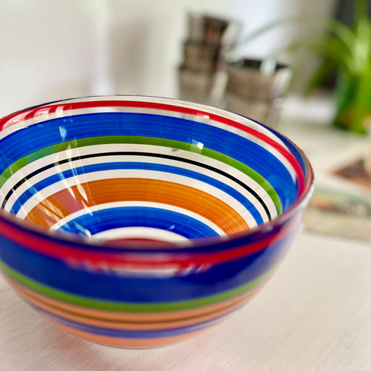 Kosta Boda Swedish Crystal Striped Bowl