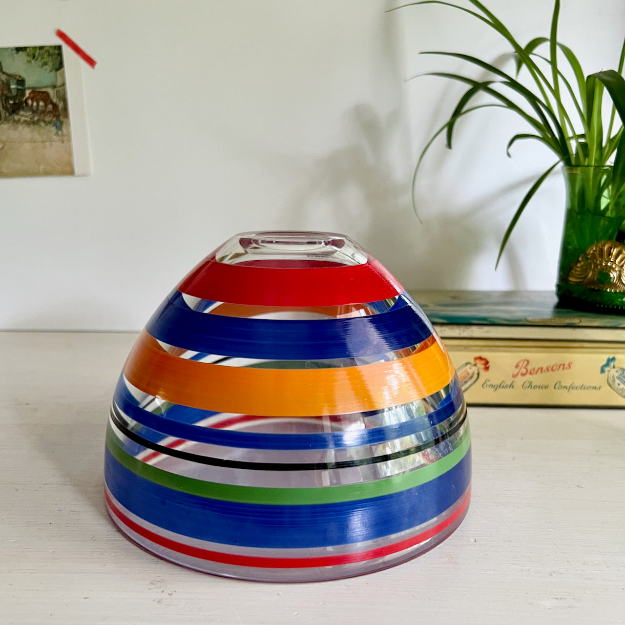 Kosta Boda Swedish Crystal Striped Bowl