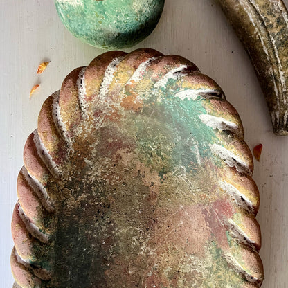 Rustic Plaster Fruit Basket in Fall Colors