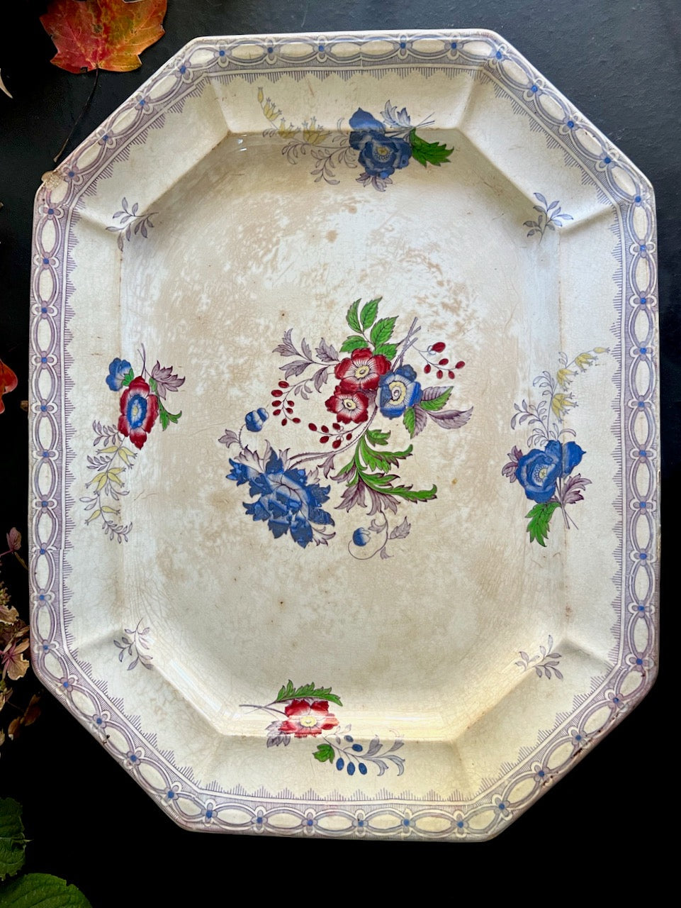 Antique John & Samuel Alcock Jr. Transferware Platter (c.1848)