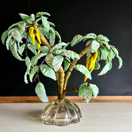 Vintage Art Glass Banana Tree