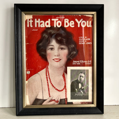 Framed Vintage Sheet Music, It Had To Be You & Paper Doll