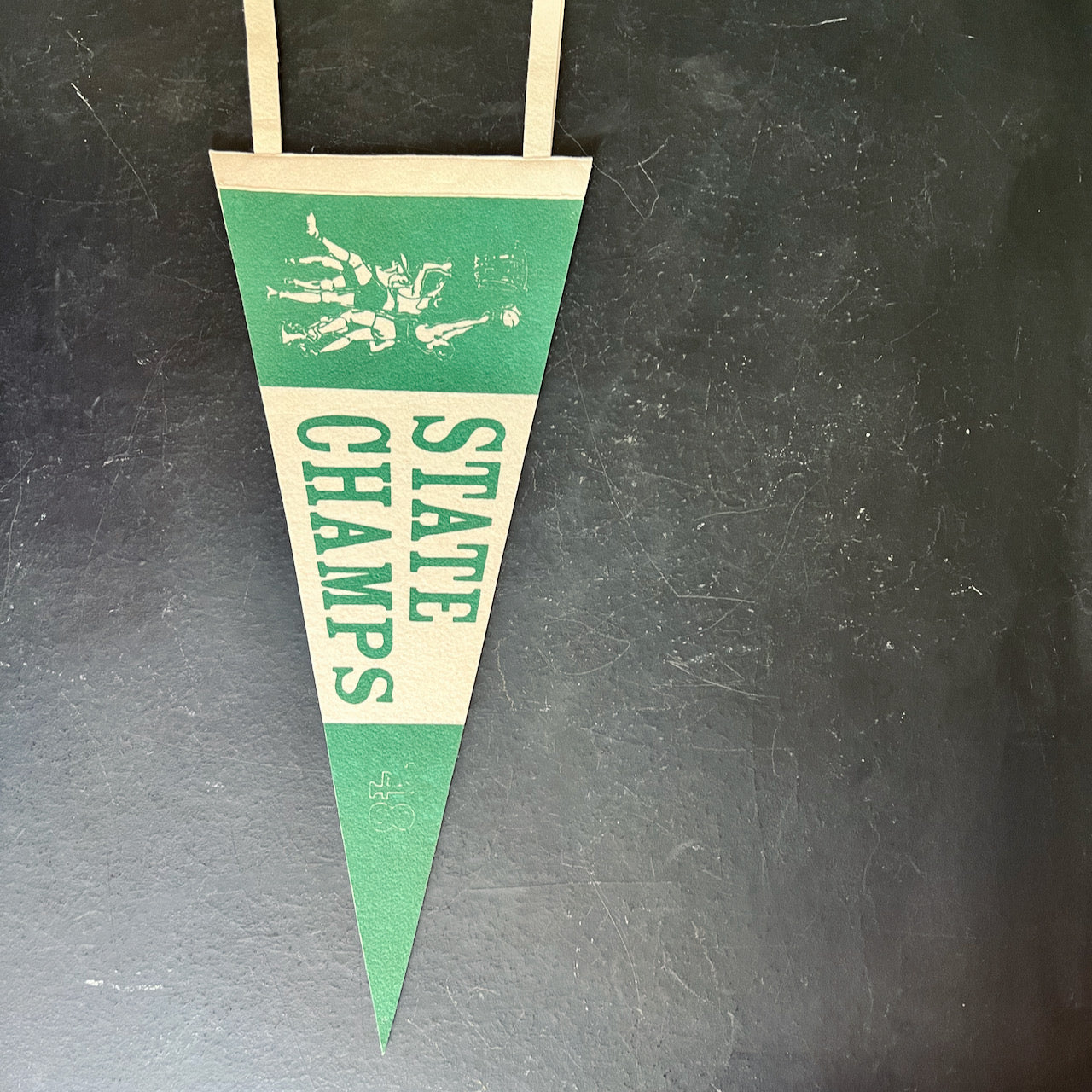 Vintage High School Sports Pennants, Set of 3