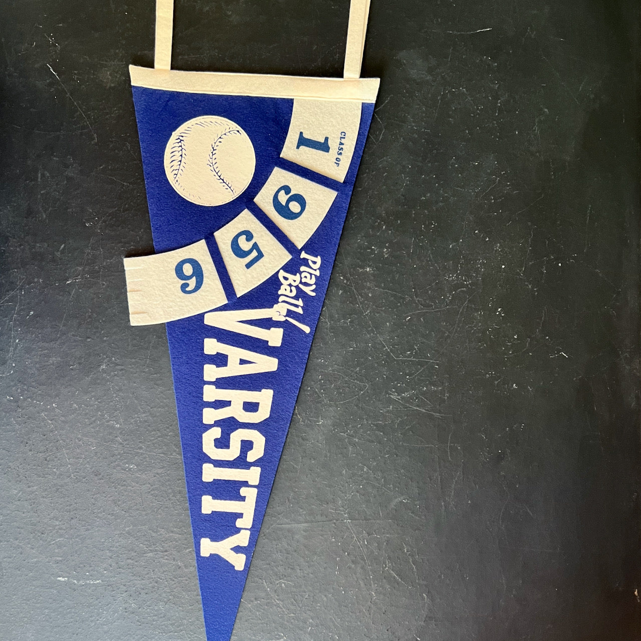 Vintage High School Sports Pennants, Set of 3