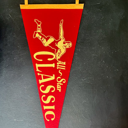 Vintage High School Sports Pennants, Set of 3