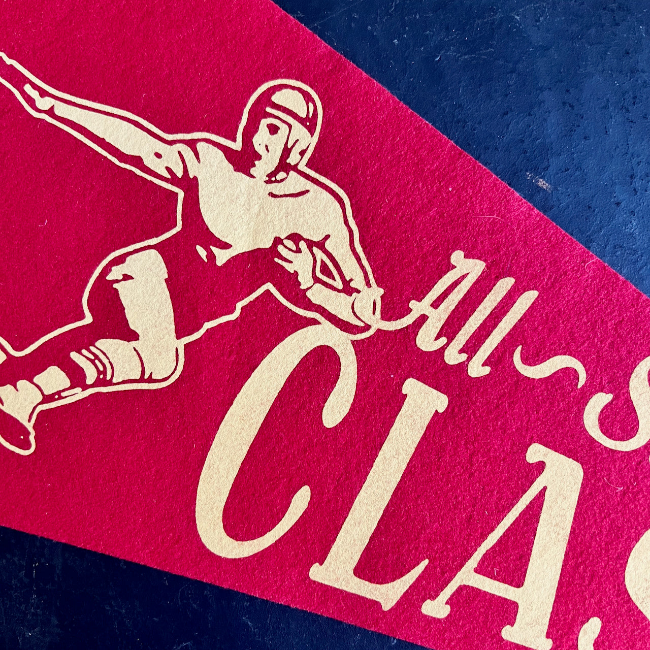 Vintage High School Sports Pennants, Set of 3