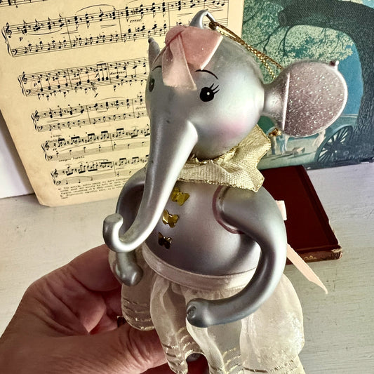 De Carlini Style Dancing Elephant Ornament