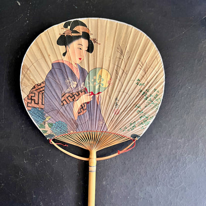 Vintage Japanese Paddle Fans, Includes Political Advertisements