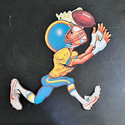 1980s Football Player Cut Outs, Set of Seven