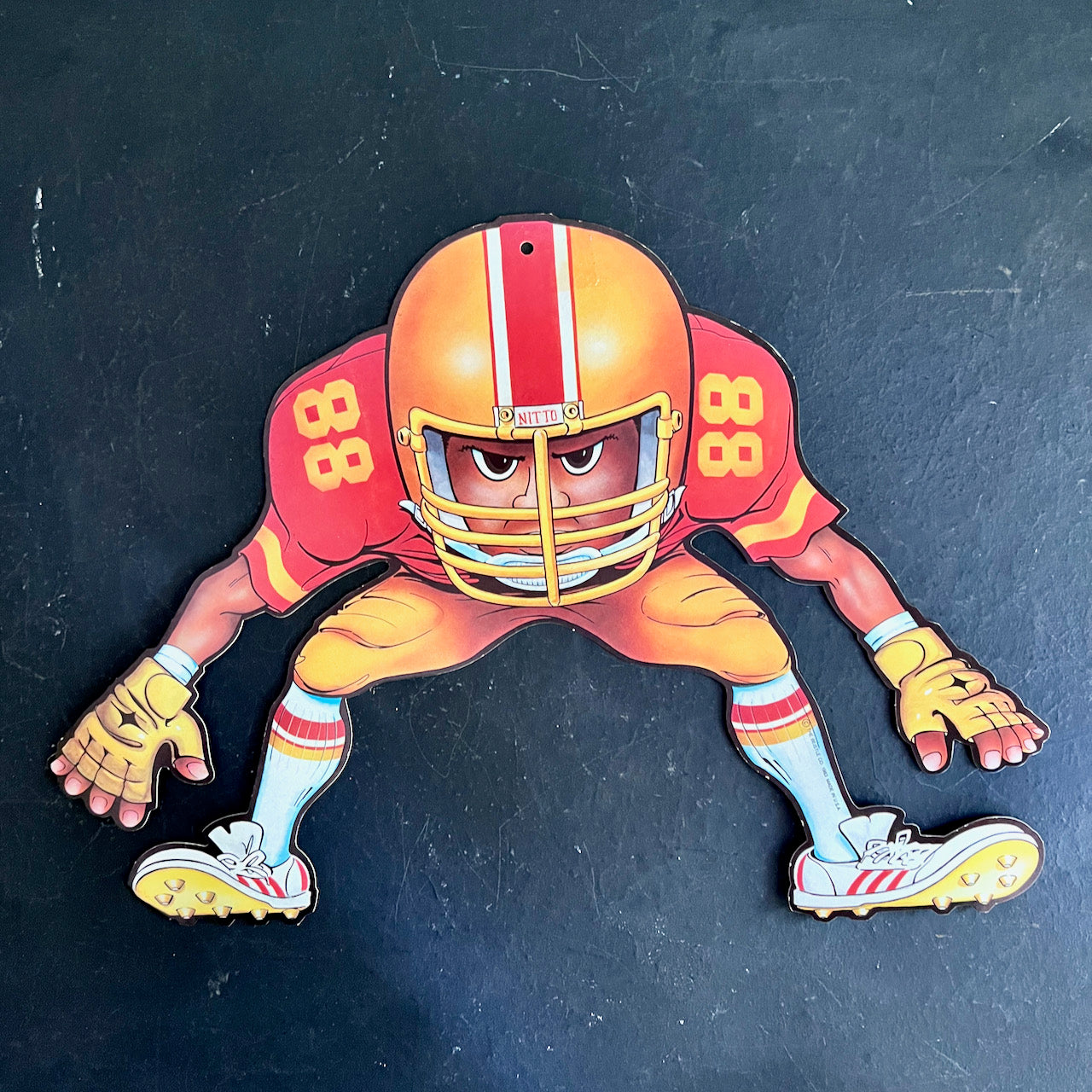 1980s Football Player Cut Outs, Set of Seven