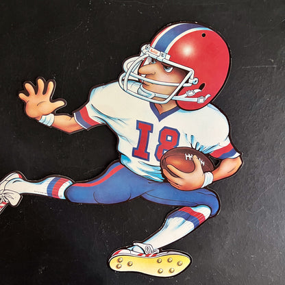 1980s Football Player Cut Outs, Set of Seven