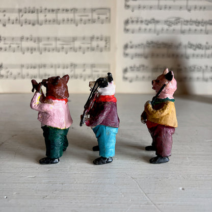 Early Hand Painted Cast Metal Animal Band