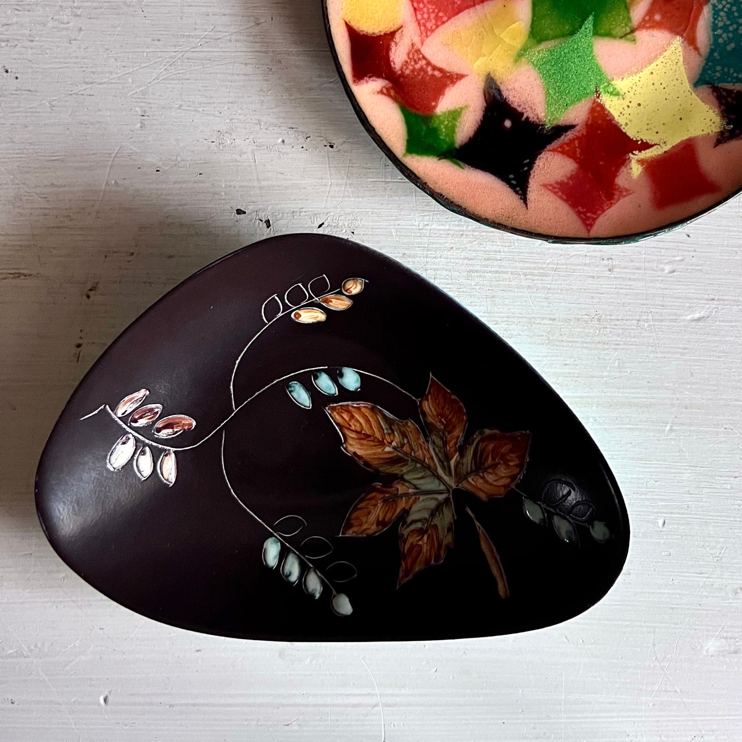 Canadian Potter Herta Gerz Ceramic Leaf Dish