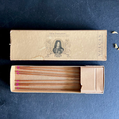 Vintage Vulcan Fireplace Matches, Made in Sweden