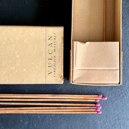 Vintage Vulcan Fireplace Matches, Made in Sweden