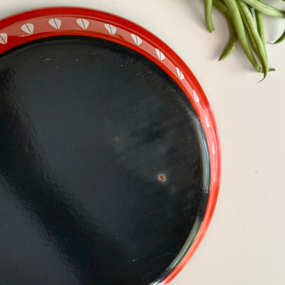 MCM Enamelware Catherineholm Orange and White Lotus Design Saute Pan