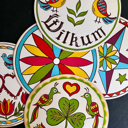 Five Vintage Pennsylvania Dutch Folk Art Hex Signs