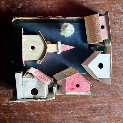 Mid Century Vintage Putz Village with Churches and Houses