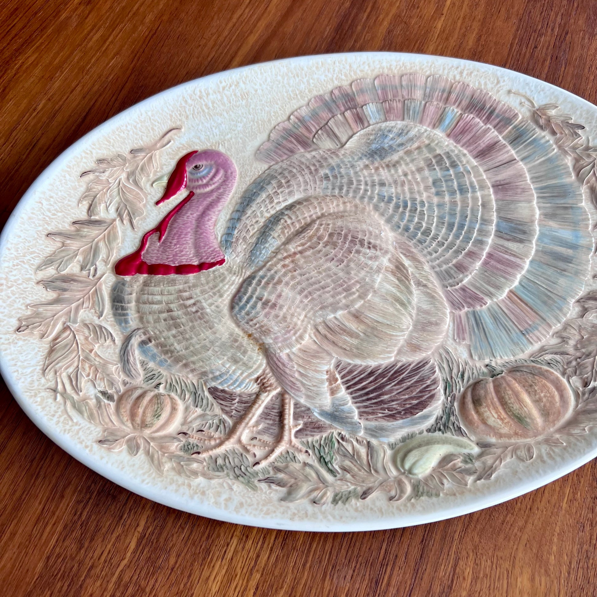 Vintage Ceramic Holland Mold Turkey Platter