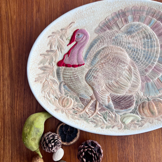 Vintage Ceramic Holland Mold Turkey Platter