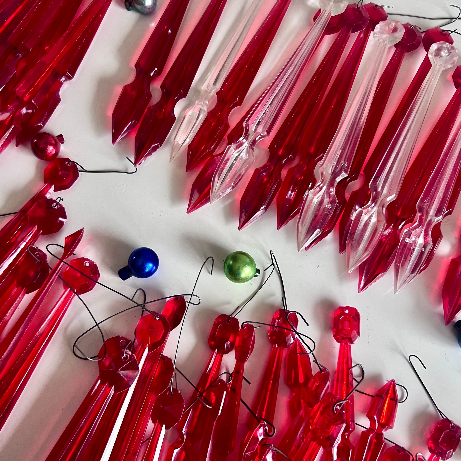 100+ Mid Century Plastic Prism Icicle Ornaments