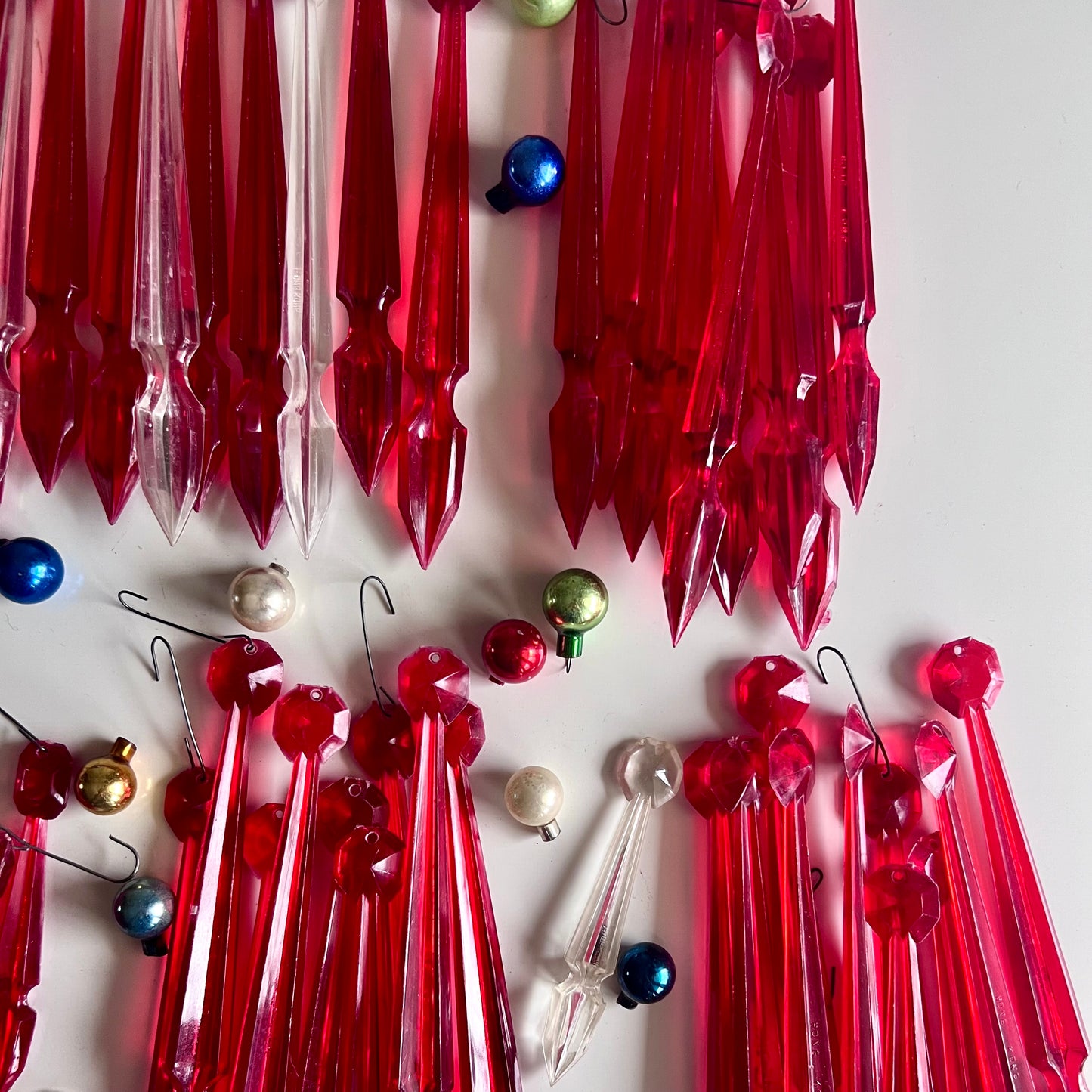 100+ Mid Century Plastic Prism Icicle Ornaments