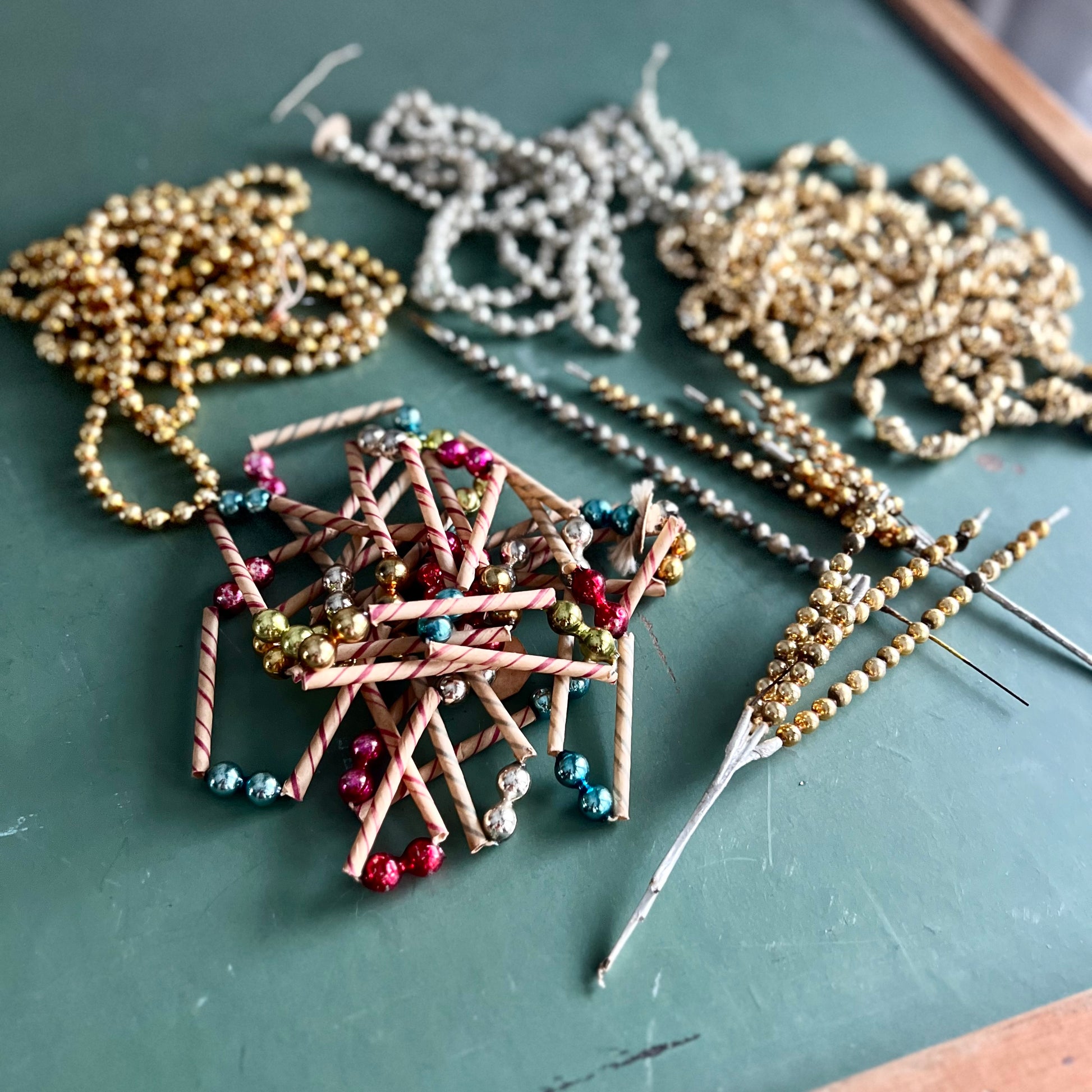 Mismatched Vintage and Antique Beaded Garland Grouping