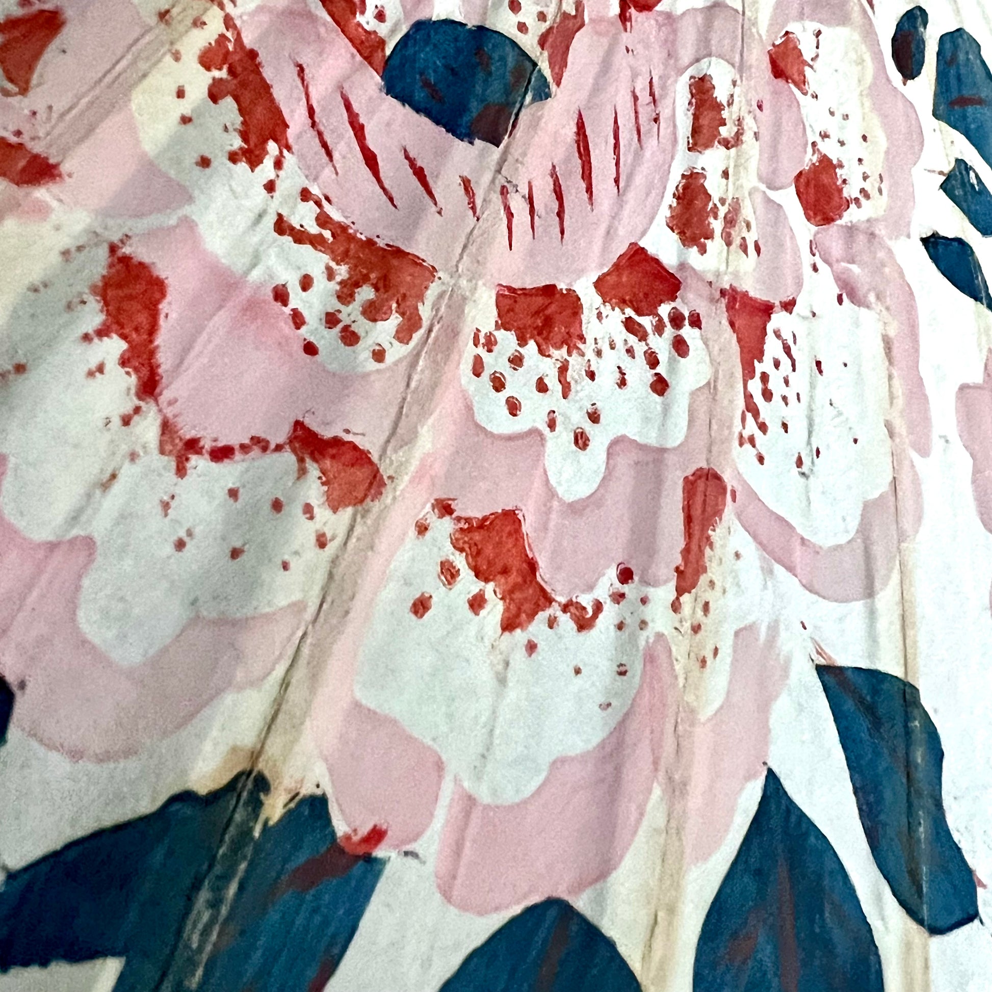 Vintage Decorated Boho Paper Asian Parasol