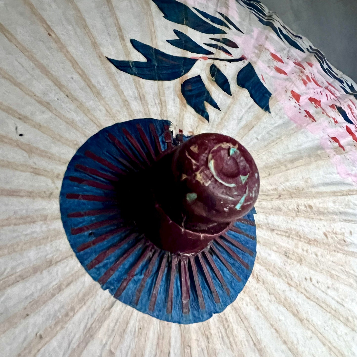 Vintage Decorated Boho Paper Asian Parasol