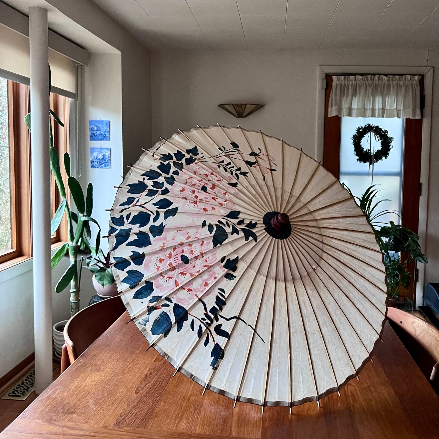 Vintage Decorated Boho Paper Asian Parasol