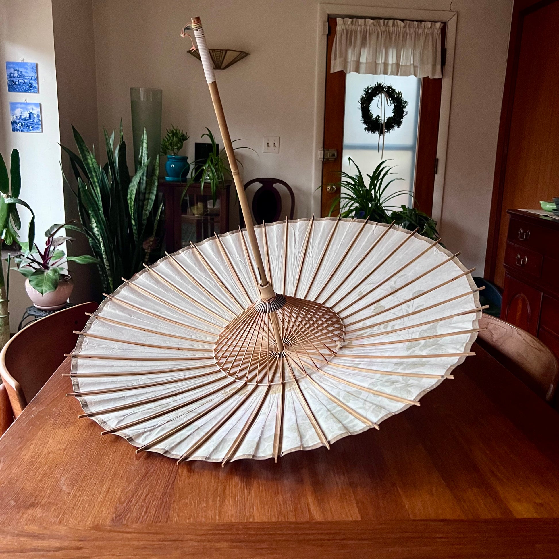 Vintage Decorated Boho Paper Asian Parasol