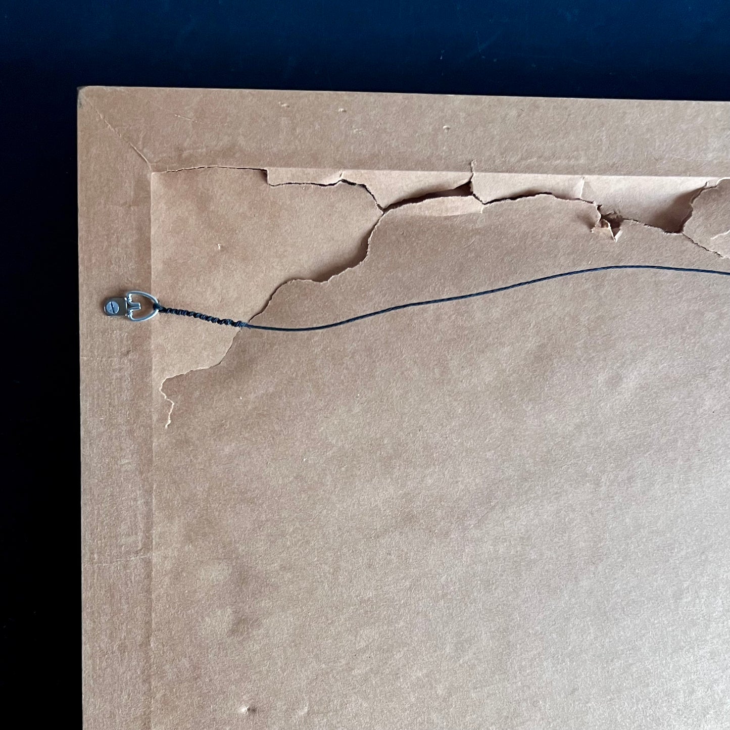 Early Folk Art Painting of Farmhouse on Grassy Hill with People Playing Music