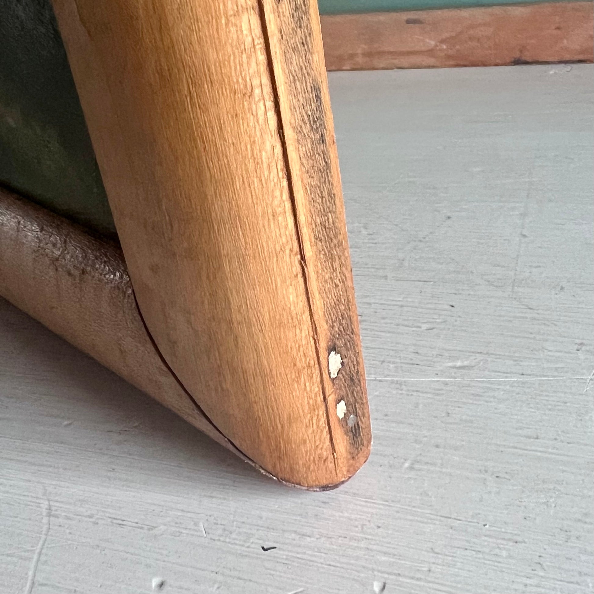 Early Folk Art Painting of Farmhouse on Grassy Hill with People Playing Music