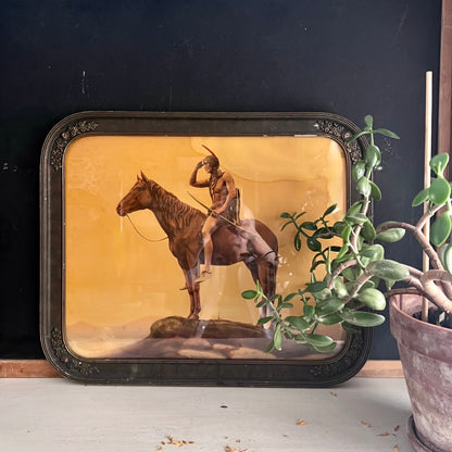 1920 Native American Chromolithograph 'The Scout' by Cyrus E. Dallin