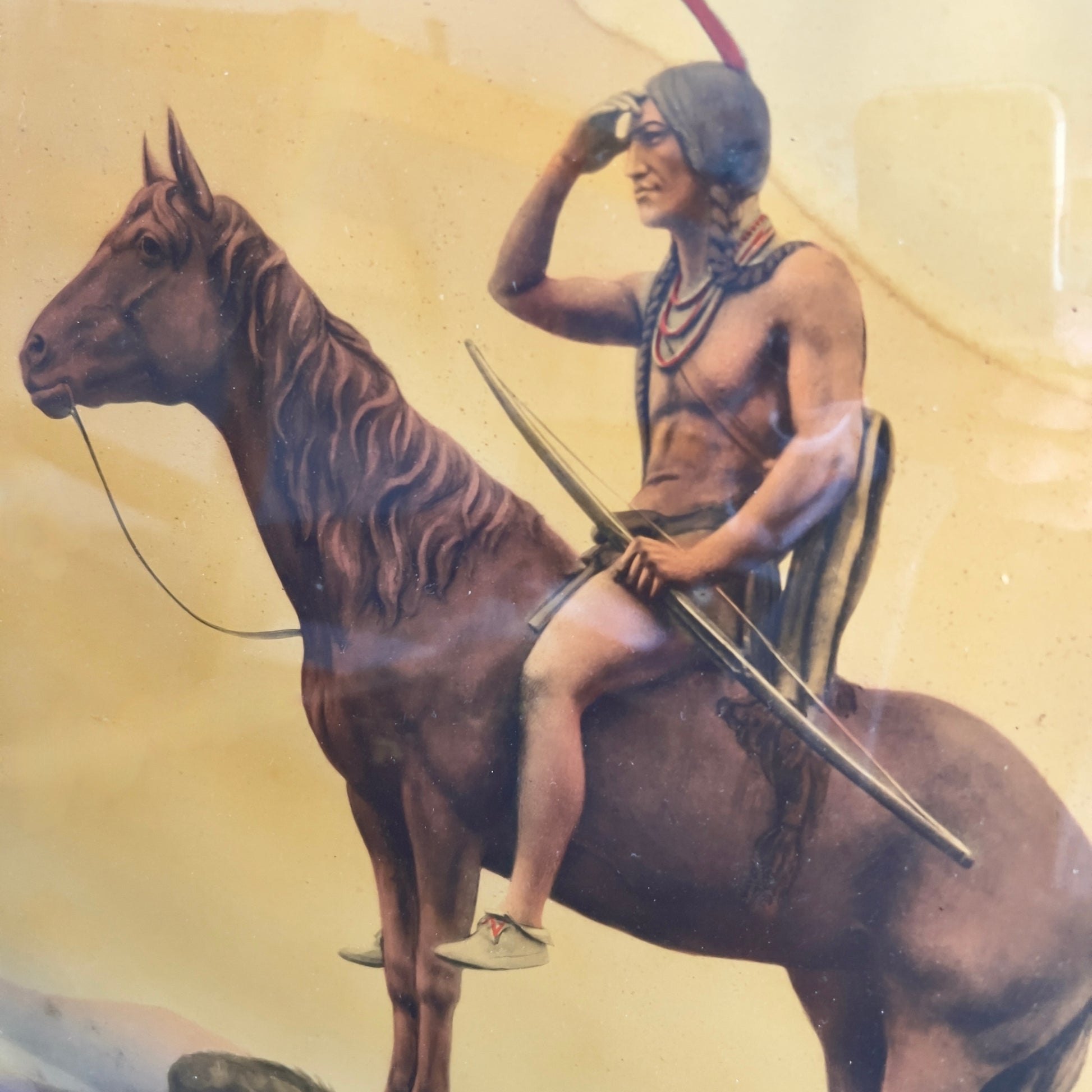 1920 Native American Chromolithograph 'The Scout' by Cyrus E. Dallin